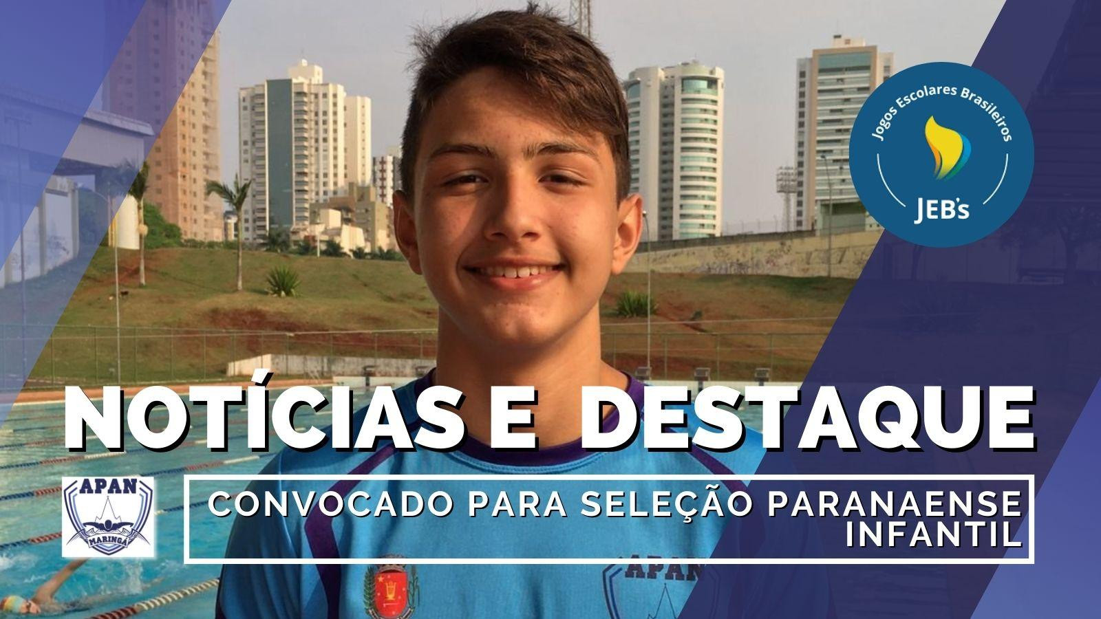 Atleta da Apan Maringá está na Seleção Paranaense - Jeb's 2021