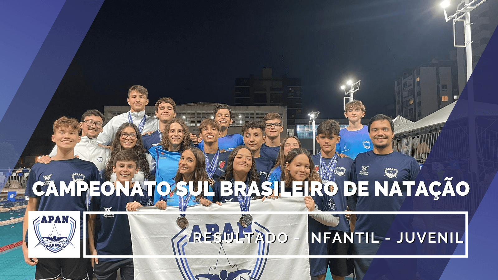 Resultado - Atletas da APAN Maringá se destacam no Campeonato Sul Brasileiro de Natação em Florianópolis 2023