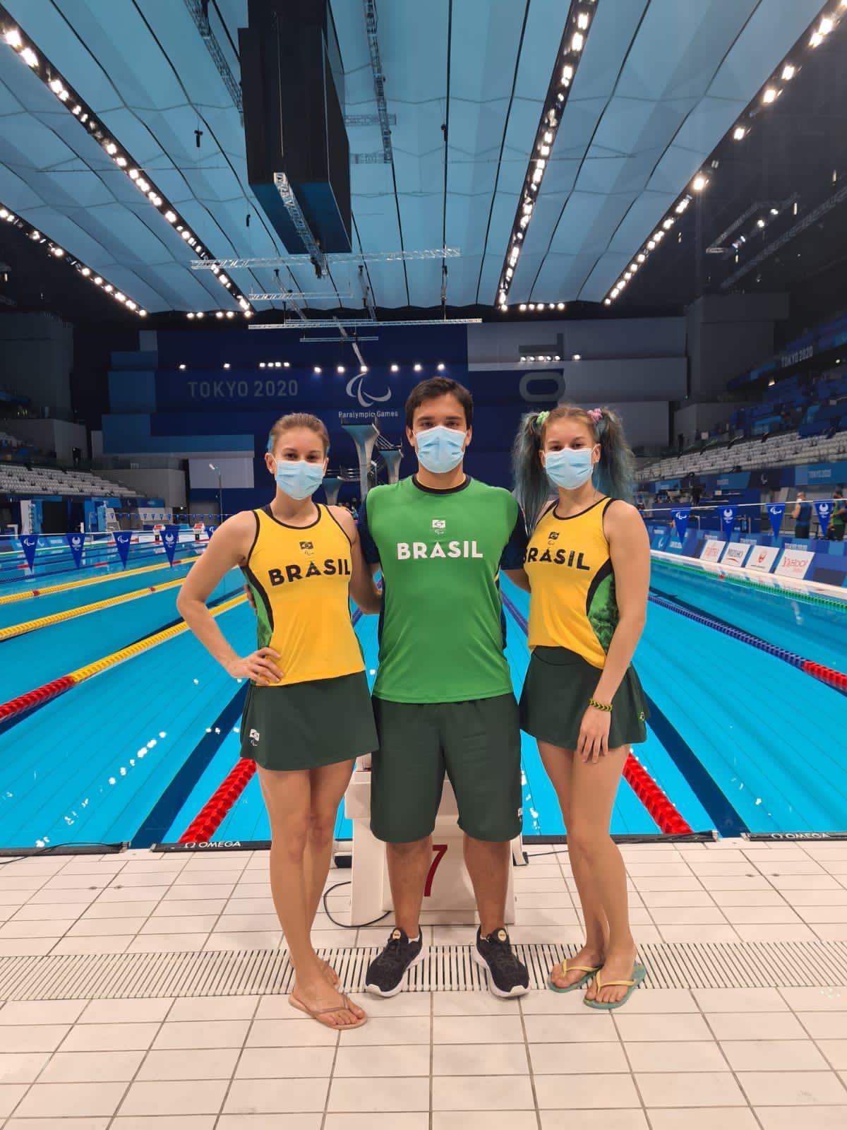 Primeiro treino no Tokyo Aquatics Centre
