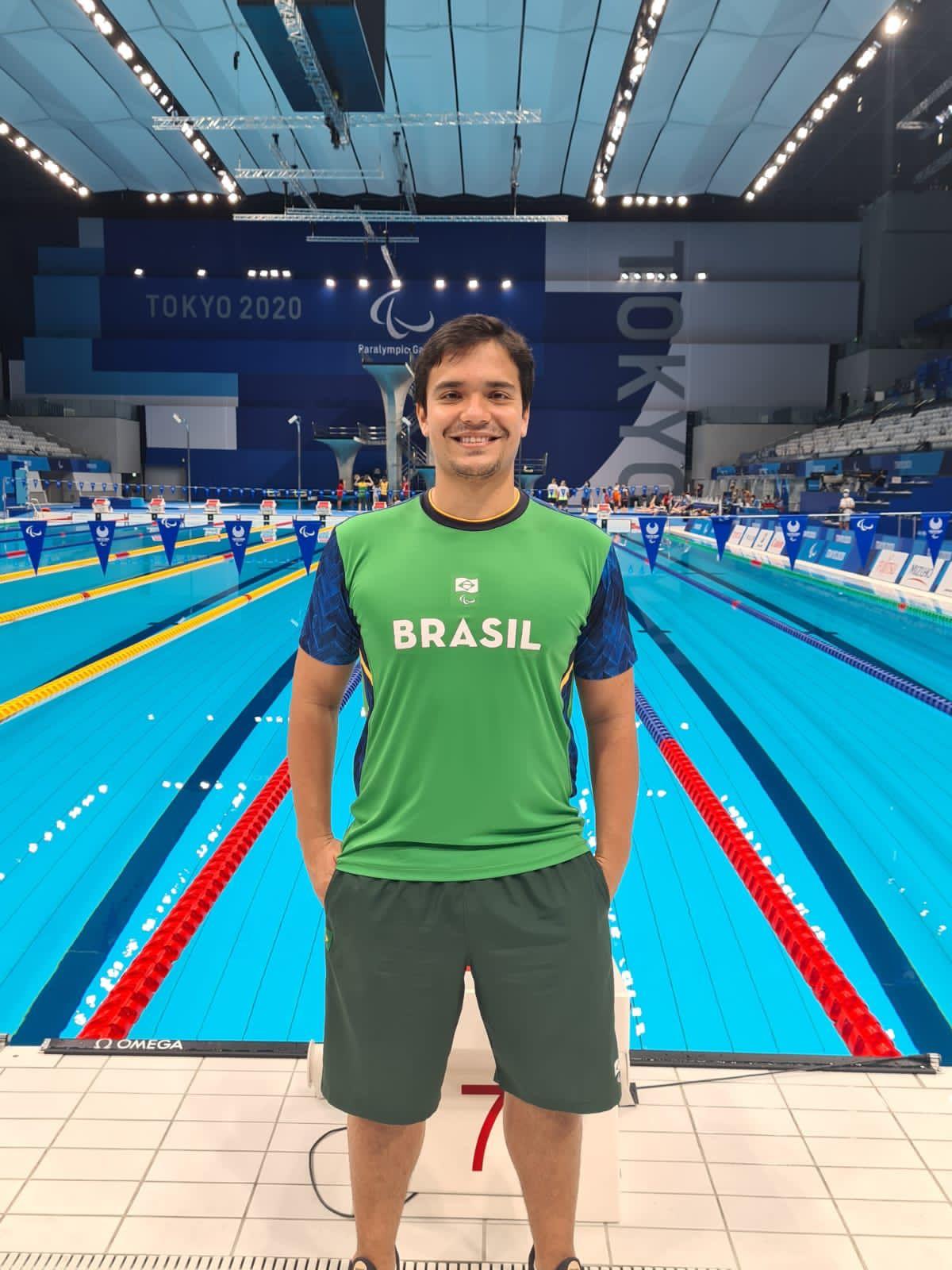 Primeiro treino no Tokyo Aquatics Centre